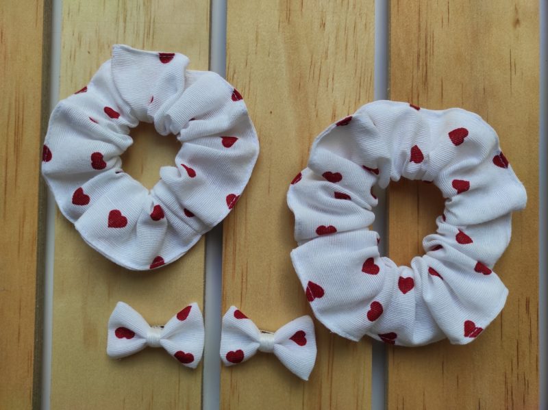 chouchou et barrettes coeur – Image 2