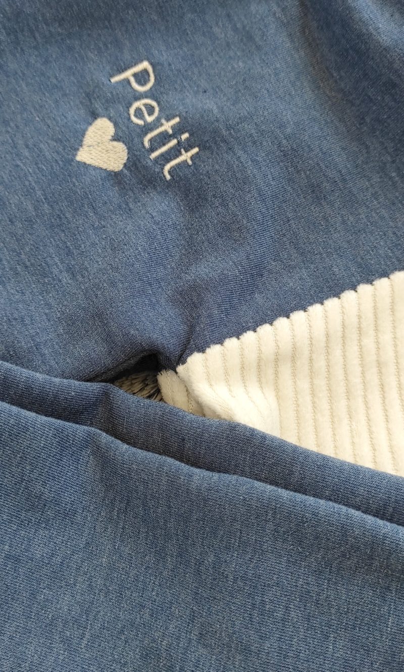 sweat à empiècements velours – Image 4