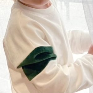 sweat à empiècements velours